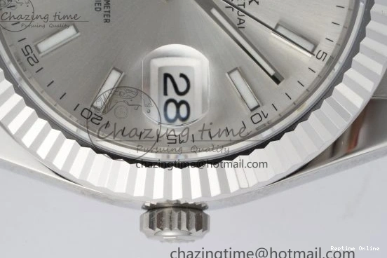 0404 DateJust 41 SS Fluted Bezel KING 1:1 Best Edition 904L Steel Silver Dial on Oyster Bracelet VR Sustainable 2222